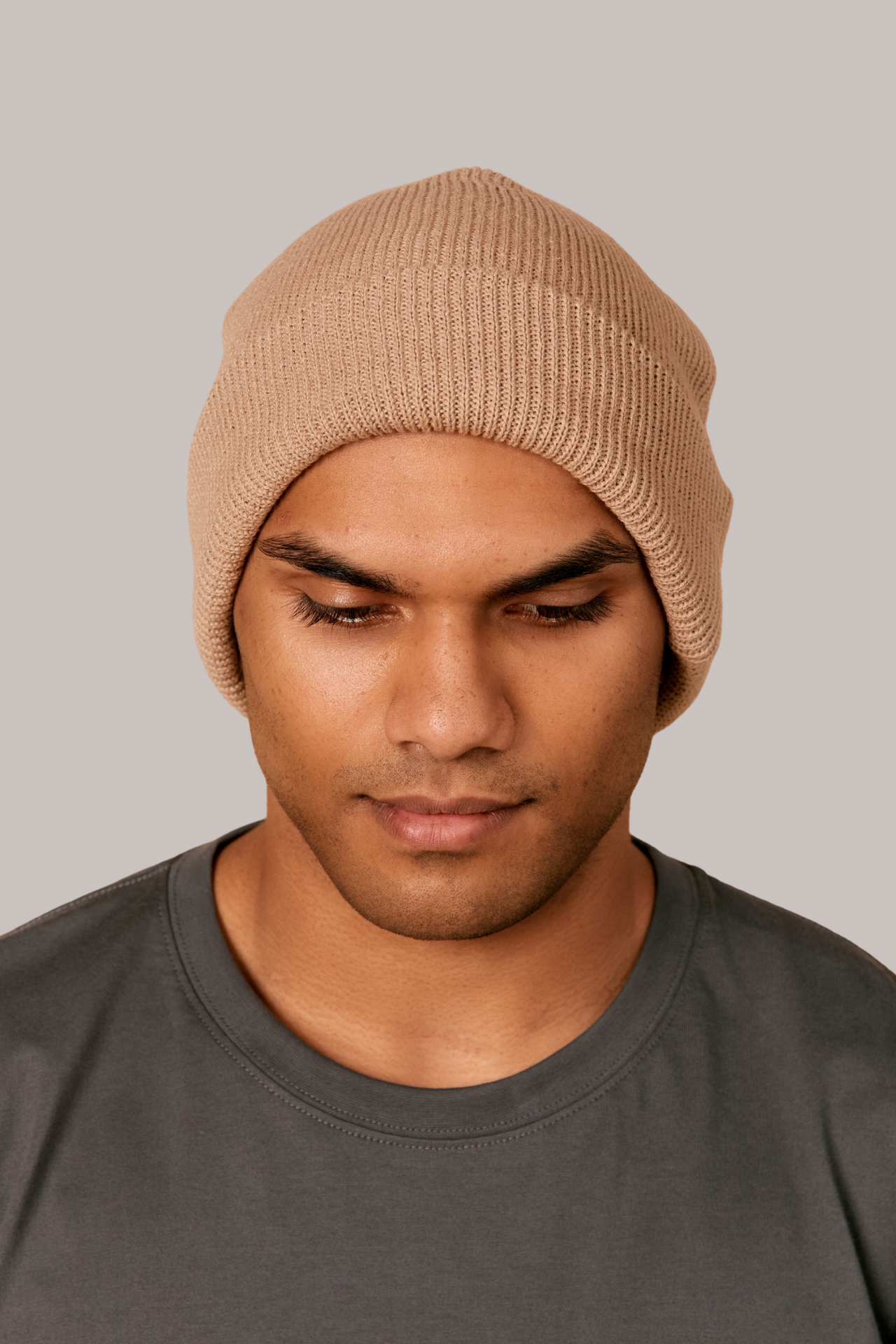 Knit Fold Beanie - HEMP | 503B