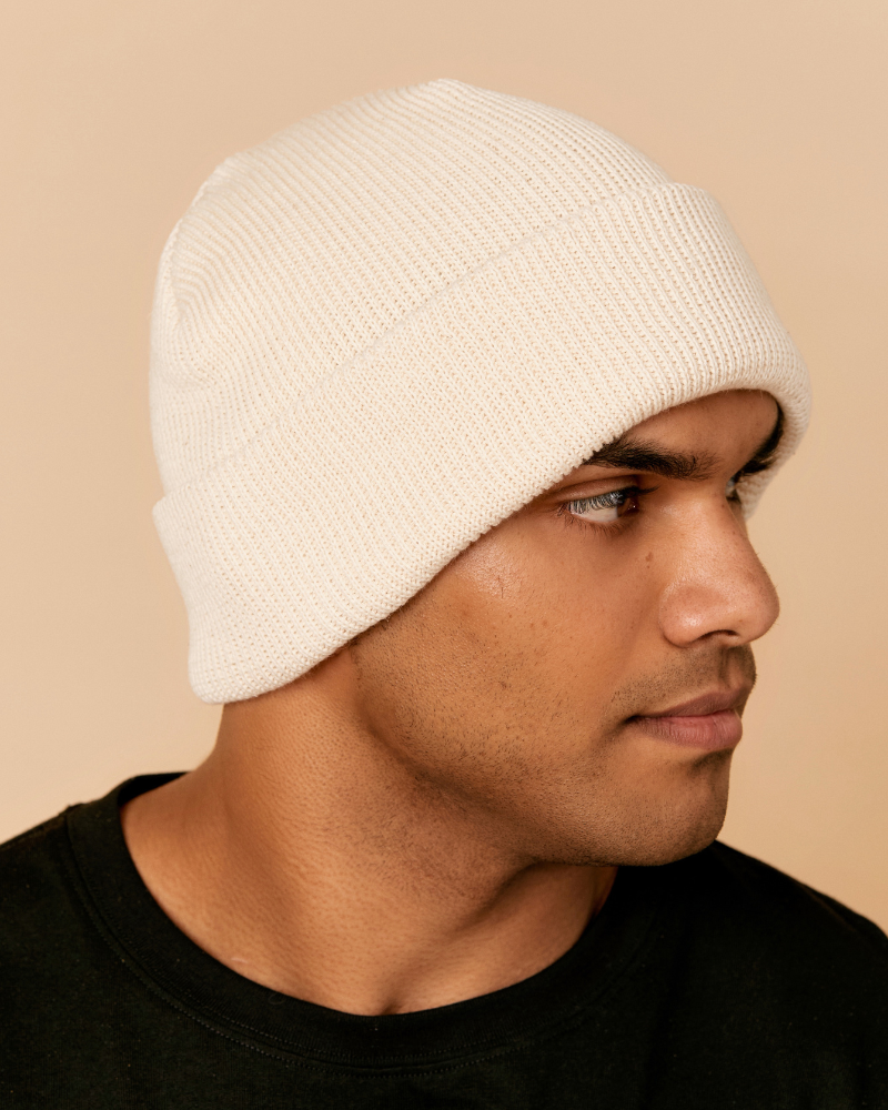 Knit Fold Beanie - HEMP
