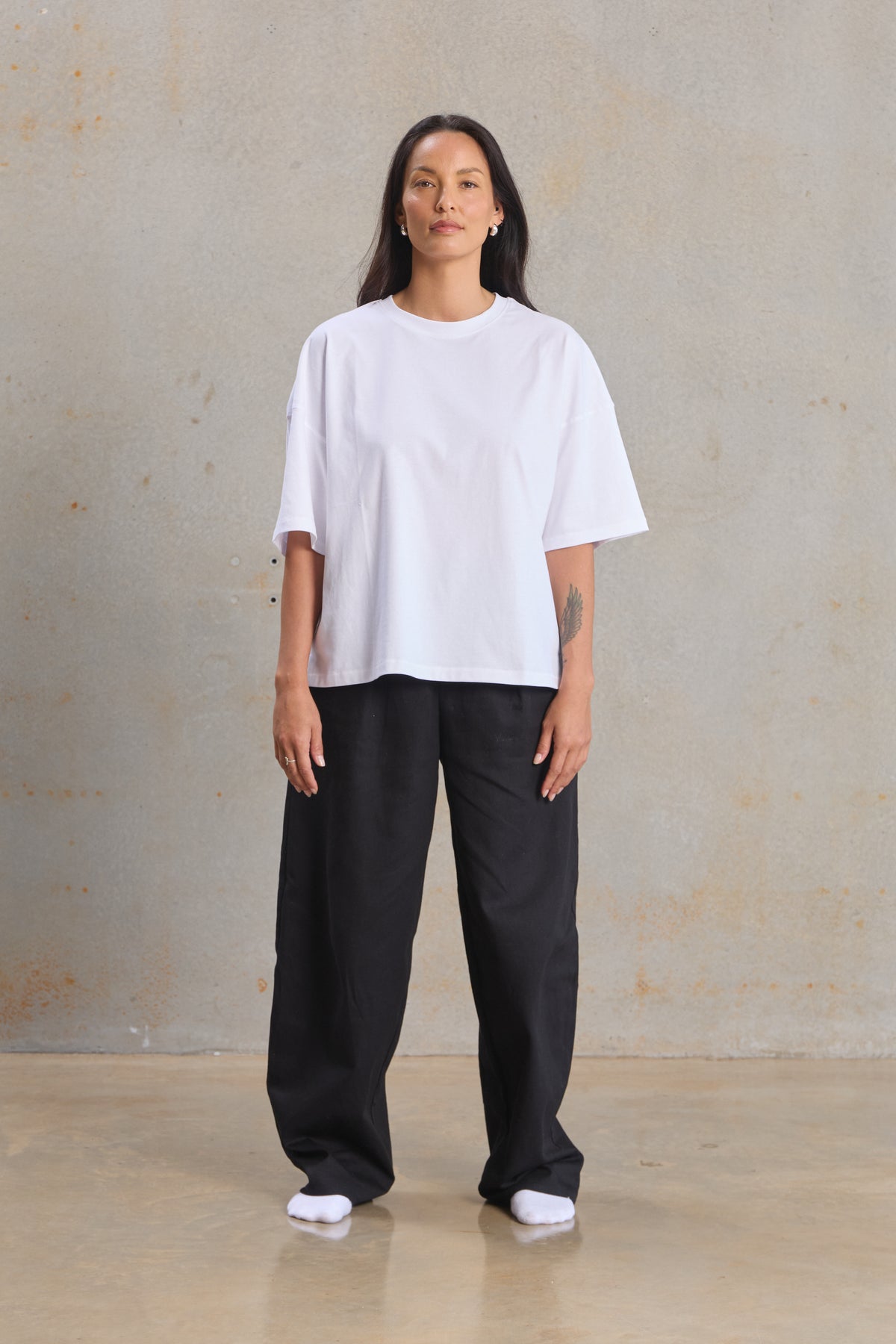 Womens Box Tee 200 in Clay, 200gsm GOTS organic cotton