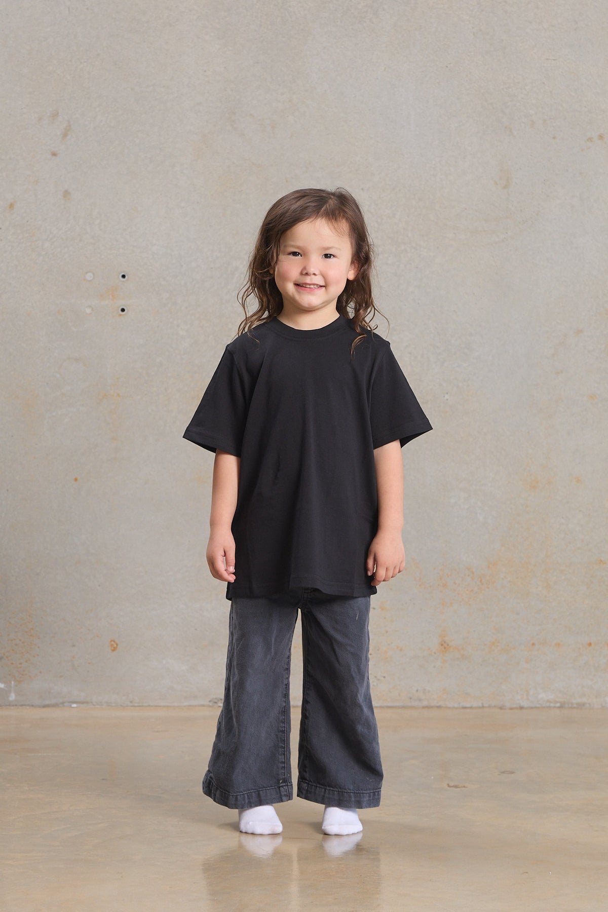 Kids Simple Tee 400 in Black, GOTS organic cotton kids blank