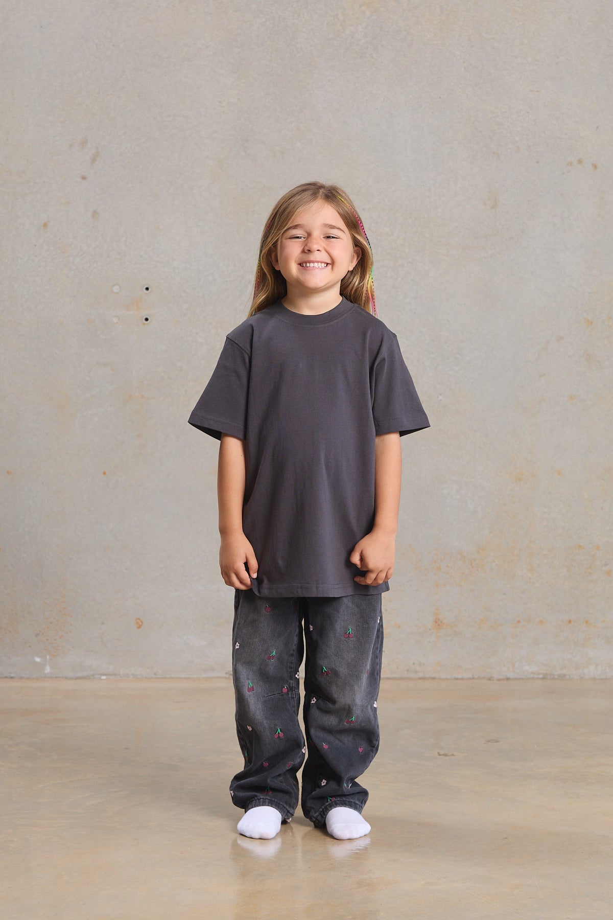 Kids Simple Tee 400 in Black, GOTS organic cotton kids blank