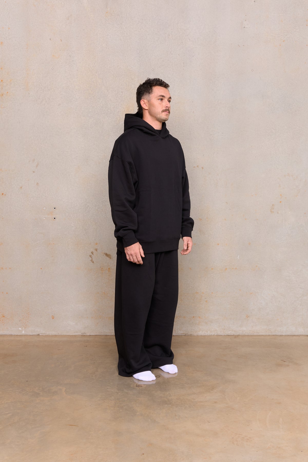 Longline Hoodie Fleece 301, 420gsm GOTS organic fleece