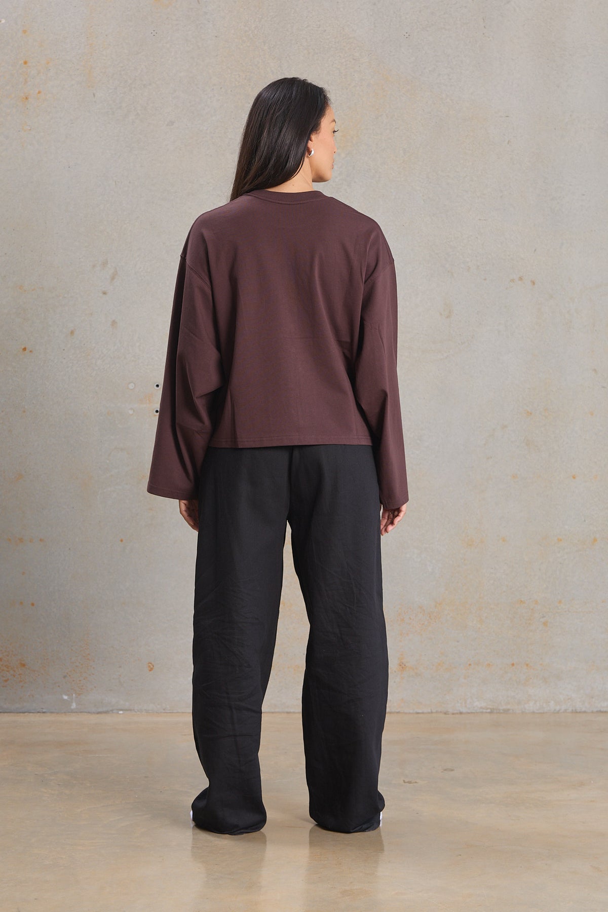 Womens Cropped Long Sleeve 207, GOTS organic