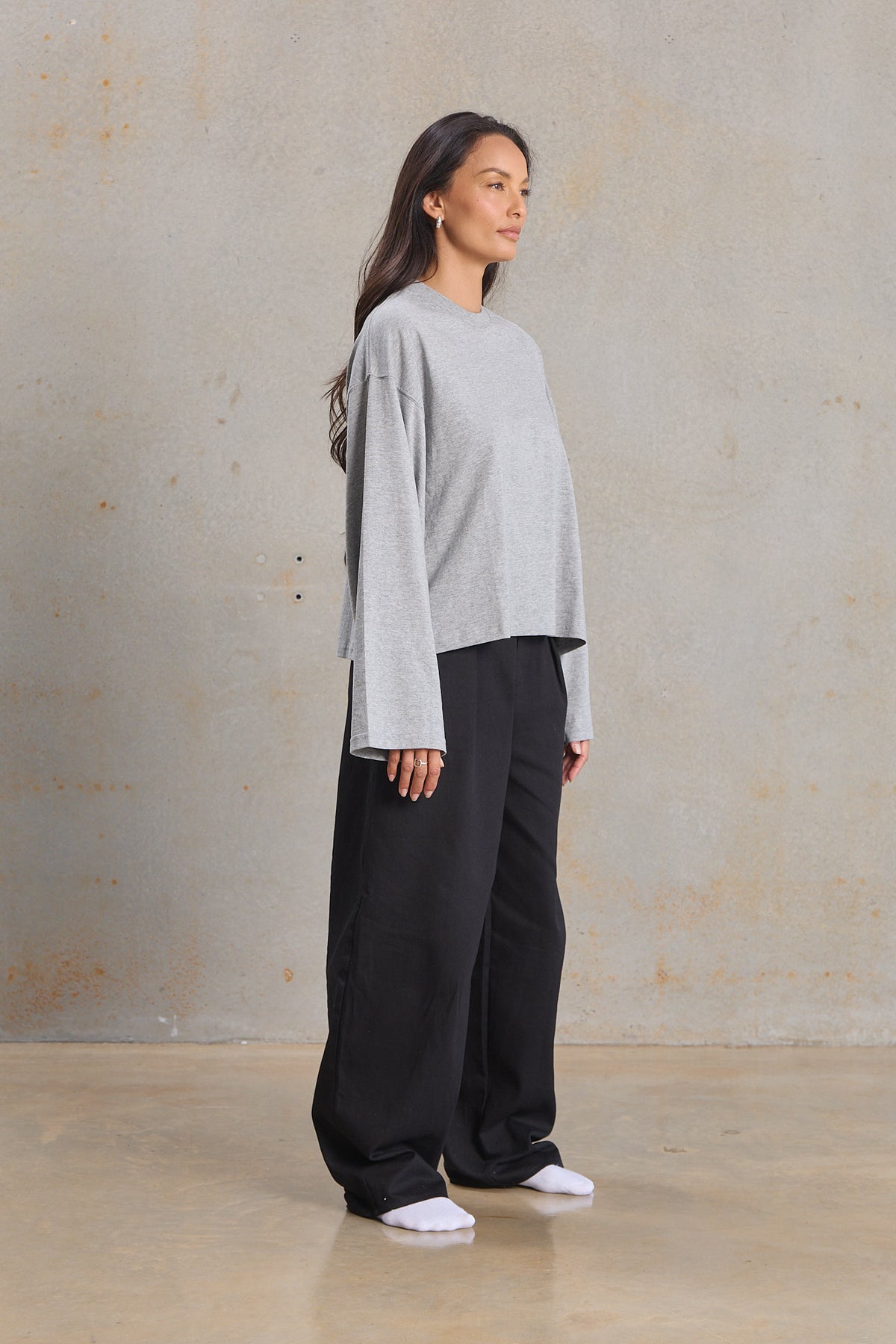 Womens Cropped Long Sleeve 207, GOTS organic